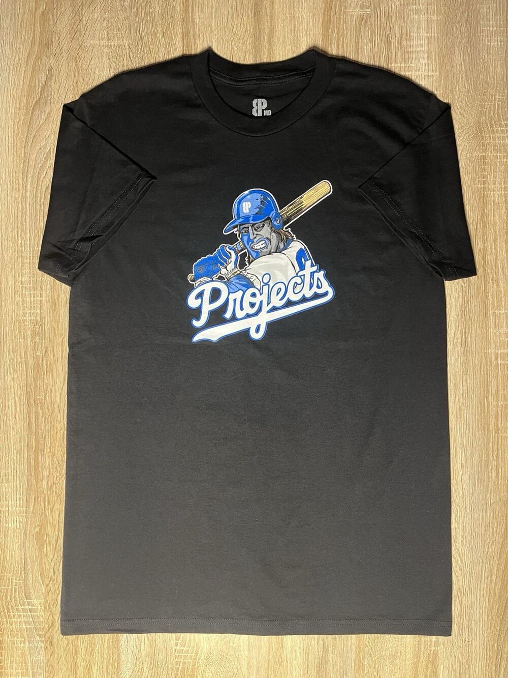 Brooklyn Projects Blue Batter LA Dodgers Black TShirt Medium